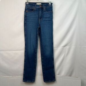 Madewell Stovepipe high rise blue jeans size 24 EUC